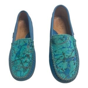 Atlanta Moccasins Kids Leather Loafers Shoes Handmade Artisan Vibrant Size 13Y
